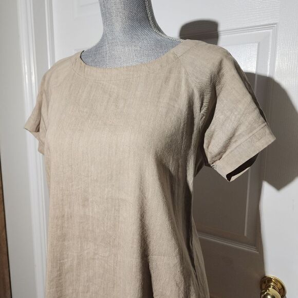 THEORY linen blend lace back dress - Picture 2 of 5